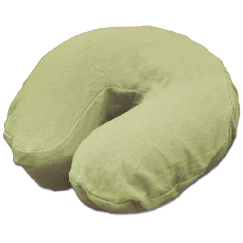 Body Linen Comfort Flannel Face Rest Covers for Massage Tables (Sage, 100 Pack) - Soft, Durable and Light 100% Cotton Flannel Face Cradle Covers