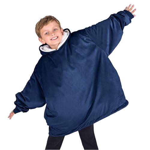 Image of Bare Home Wearable Blanket Hoodie - Soft Plush Sherpa - Warm and Cozy - Oversized Wearable Blanket