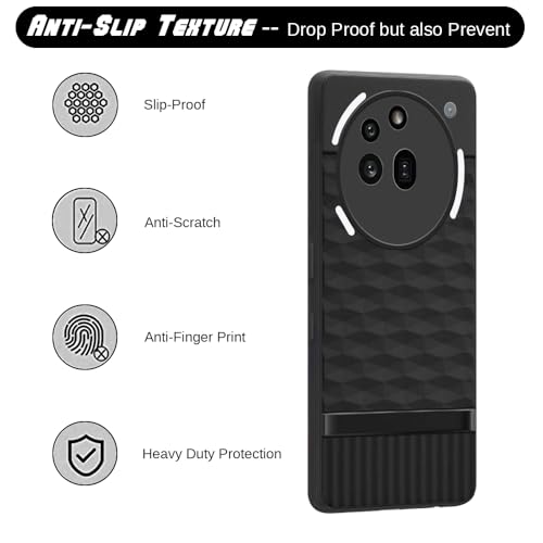 Image of Shockproof Case for Nothing Phone (3a) Pro 5G | Full Camera Protection | TPU Flexible Back Cover for Nothing Phone (3a) Pro 5G (Matte Black)