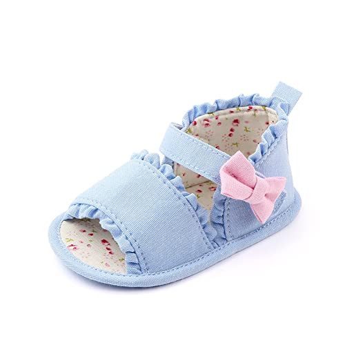 Newborn Infant Girls Open Toe Sandals Summer Sneakers Cute Colorful Bow Casual Sticky Straps Walking Shoes 2025