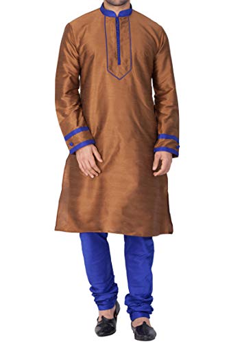 Kurta et pyjama Vastramay en coton-soie pour homme costume indien traditionnel