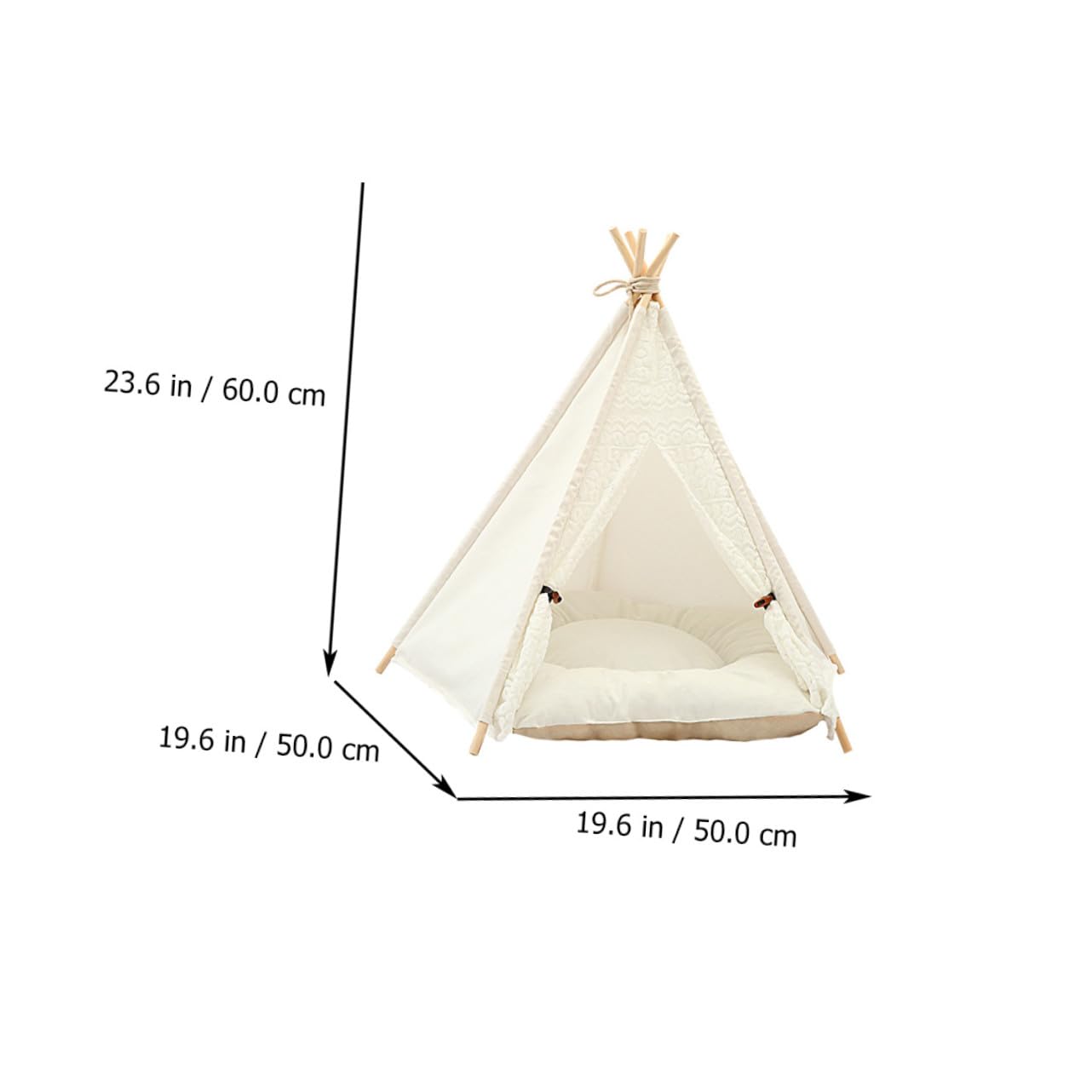 POPETPOP Tente tipi pour chien ou chat portable d'intérieur ou d'extérieur pour animal de compagnie de petite et moyenne taille
