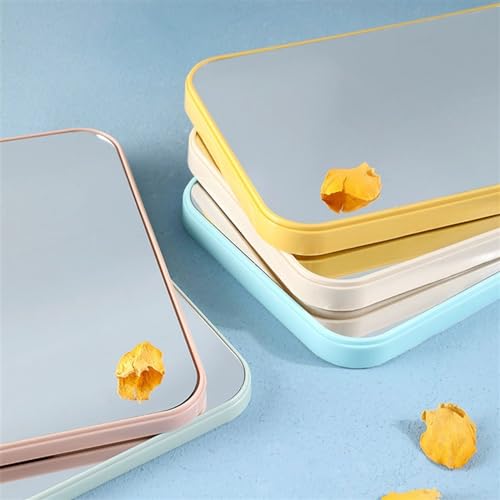 Espejo de tocador transparente con soporte estable, diseño plegable para maquillaje personal 4