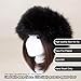 Sgqtqybk Fur Hat, Faux Thick Warm Brimless No Top Fur Headband with Elastic, Fashion Ear Warmer Headband Washable Winter Hats for Women Black