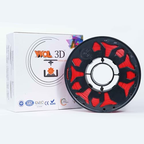 Image of WOL3D 1kg 2026 PLA PRO+ 3D Printing Filament - Improved Formula for Enhanced Strength & Flexibility, (Candy Red), Eco-Friendly, Compatible with Most FDM 3D Printers, Made in India.