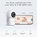 Sense-U Smart Sock Shoe Baby Monitor & 2.5K PTZ Camera - Track Heart Rate, Sleep Movement with Pan-Tilt-Zoom Video, Cry Detection, Audio