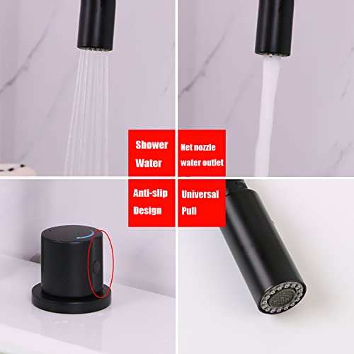 Grifo giratorio 360° para baño con manguera extraíble y doble chorro 5