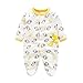 Produktbild Baby Strampler Schlafanzug Footies Kleinkinder Warm Jumpsuit Neugeborenes Vlies Langarm Overall Outfits (Ente Muster 0-3 Monate)