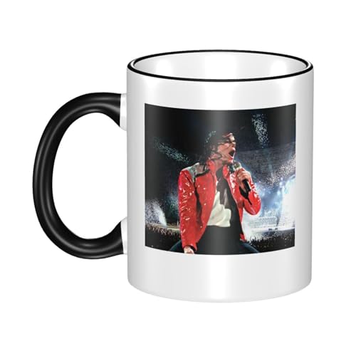 Pameladonse Michael King Jackson Mugs sur le thème du chanteur de rock – Design Hip Hop, adapté au café, au thé, aux boissons chaudes, mug en céramique...