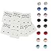 Emivery 5mm Crystal Magnetic Stud Earring Magnet Nose Ear Lip Stud Non Piercing Tragus Nose Stud 8 Pairs/Pack (8 Pairs Multi)