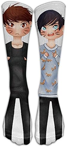 SADDFAWW Dan Howell And Phil Lester Women Tube Knee Thigh High Stockings Cosplay Socks