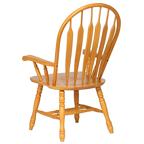 Sunset Trading Comfort Dining Arm Chair, 41", Light Oak #TOP1