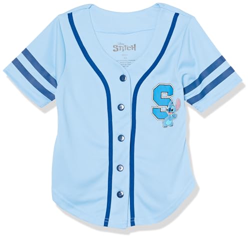 Disney Girls Lilo Stitch, Angel Baseball Jersey-Classic Mesh