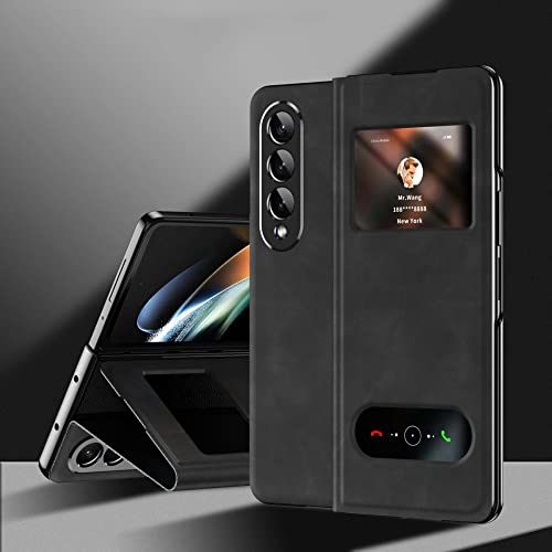 Luxe slide view window flip case pour Samsung Z Fold au bureau et en voyage