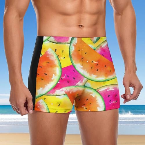 Boxer de bain pastèque aquarelle homme avec coupe slim - 4
