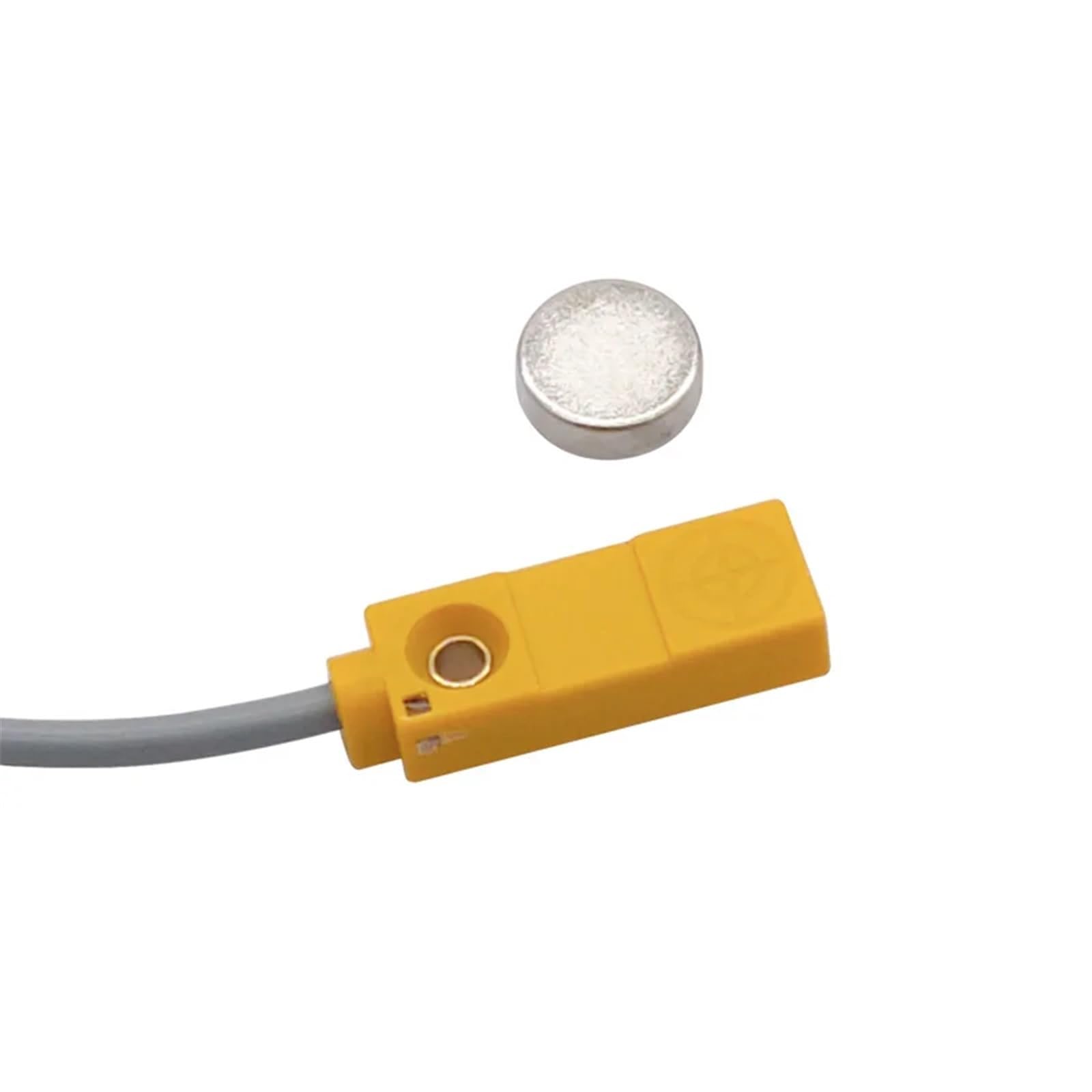 1 sensor de proximidad cuadrado, interruptor magnético, imán inducción NPN PNP, normalmente abierto, distancia detección 25 mm(Hall Npn No)