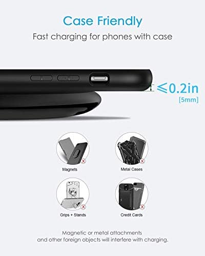 NANAMI Wireless Charger with QC3.0 Plug - Qi-Certified 15W Max for iPhone 14 13 Pro Max 12 11 SE2 XR XS X 8 Plus 8, Fast Induction Charging Pad for Samsung Galaxy S22 S21 S20 S20 FE S10 S9 S8 Note 20