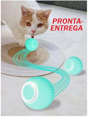 brinquedo interativa para gatos, bola automática para gatos – movimento automática 360 graus, brinqu