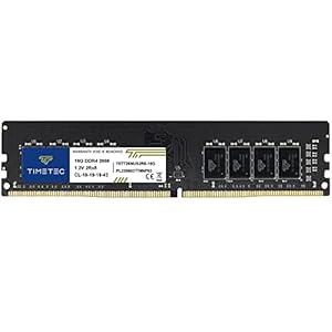 Timetec 16GB DDR4 2666MHz PC4-21300 Non-ECC Unbuffered 1.2V CL19 2Rx8 Dual Rank 288 Pin UDIMM Desktop Memory RAM Module Upgrade (16GB)