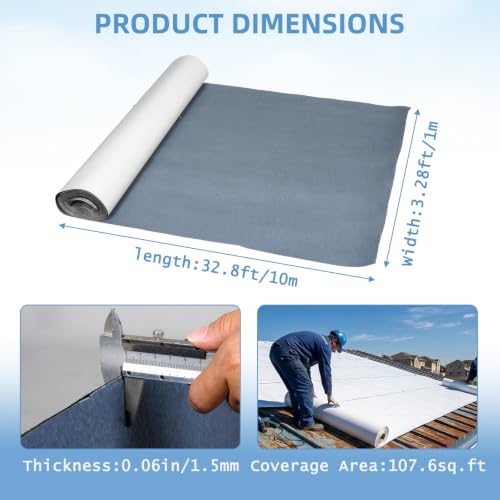 GOOFCXO 39" x 32.8' Self-Adhesive Waterproof Roofing Roll by GOOFCXO - Used condition - Image 2