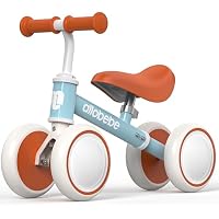 Allobebe Baby Ride-On Balance Bike W/ Soft Silent 4-Wheel &Adjustable Seat (Mint Green)