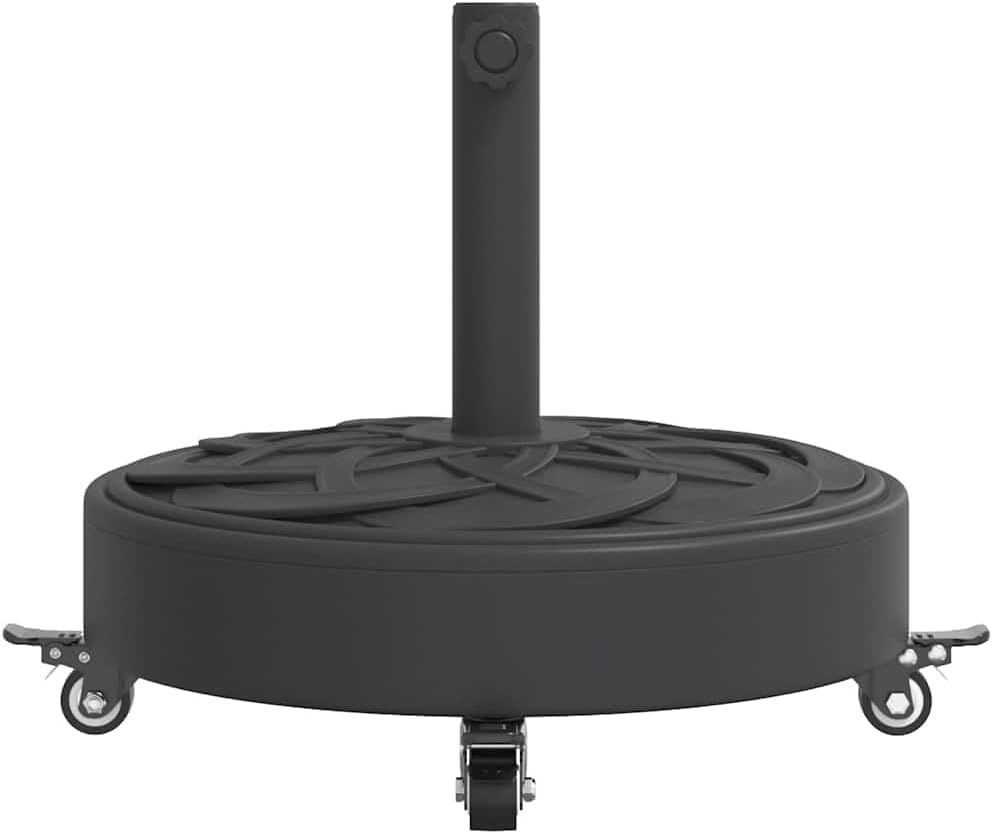 vidaXL Parasol Base with Wheels for Ø1.5/1.9" Poles, Garden Umbrella Holder, Parasol Stand for Outdoor Patio Lawn Deck Balcony, 59.5 lb Round