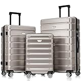 Hardshell Luggage Set 3 Piece for Family Travel, Durable ABS+PC Suitcases with Spinner Wheels & TSA Lock, Lightweight Person/Family Travel Luggage Carry-on Luggages for Men and Women (20+24+28 Inch)