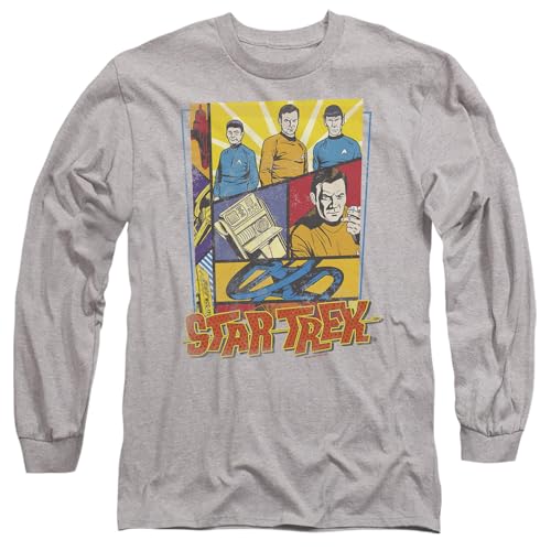 T-shirt Star Trek vintage collage mixte le cadeau idéal à manches longues pour les fans de la saga