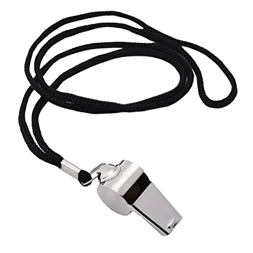 Set de 6 silbatos de acero inoxidable para árbitros con cordón miniatura 6