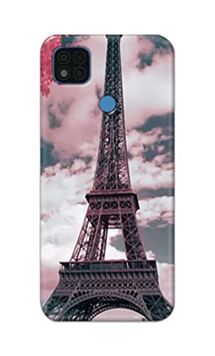 Image of Lovers Famous Place Eiffel Tower in Paris Hard Back Case Cover for Poco C31, Redmi 9C, Redmi 9 Activ, Redmi 9 Back Cover -(J5) VNS2227