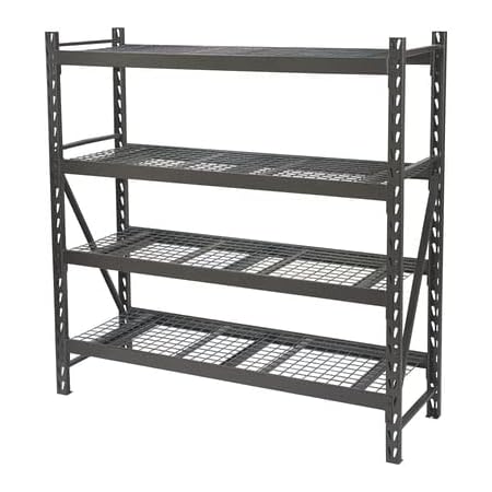 Amazon.com: Ironton 4-Tier Industrial Shelving Rack - 77in.W x 24in.D x ...