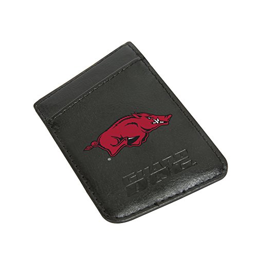 Guard Dog Leather Credit Card Holder/Phone Wallet with RFID Protection - Arkansas Razorbacks