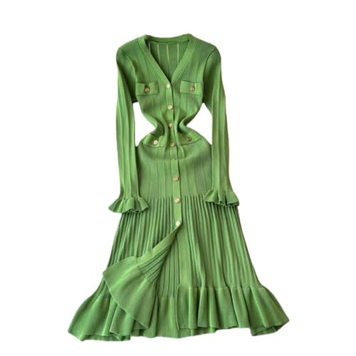 Robe en tricot automne hiver pour femme longue et cintrée chic