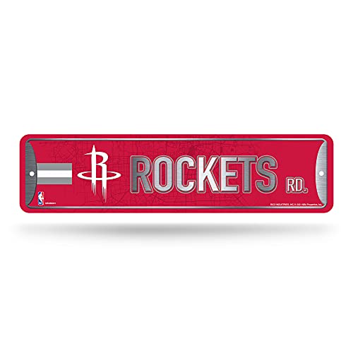 Rico Industries NBA Basketball Houston Rockets Metal Street Sign