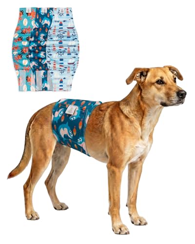 Image of CuteBone Dog Diapers Male Belly Bands 3 Pack for Male Dogs Reusable Puppy Wraps
