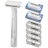 Kazakiri Rain カミソリ メンズ 一枚刃 剃刀 【感動深剃り】 替刃20枚付き 髭剃り 顔剃り ボディ 全身対応 肌に優しい 初心者対応 防水 可動ヘッド