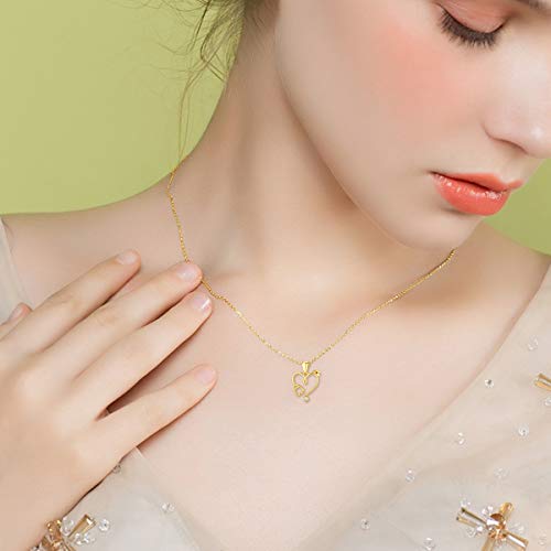 Blocaci Stethoscope Pendant Necklace for Nurse, 14k Real Solid Gold Nurse Necklaces for Women Medical Professional Jewelry Gifts for Women 18"2