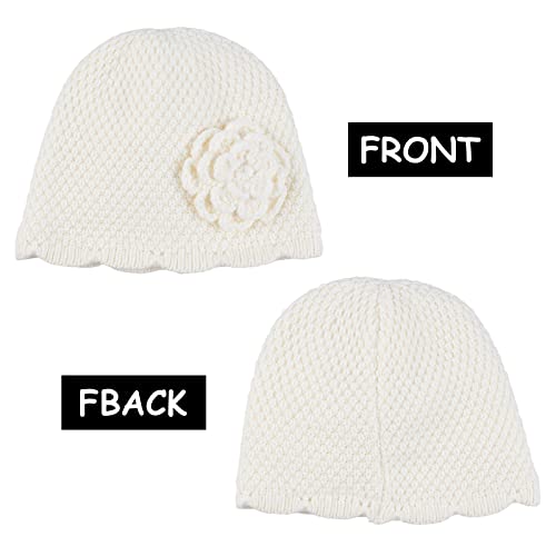 Bamery Winter Little Girls' Beanie Hat Cute Toddler Girl Knitted Hat Cotton Warm Hats for Under 6 Years2