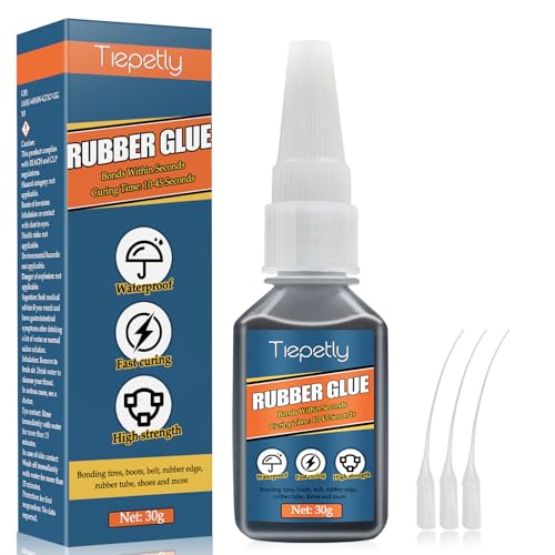 Rubber Glue, Instant Drying and Waterproof, Strong Glue for Rubber, Shoes, Tires, Boots, Belts, Sealing Ring, DIY Crafts (30g)