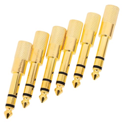 GOOHOCHY 65mmから35mmオーディオアダプターヘッドホンジャックアダプターステレオケーブルコンバーターメッキ複数のデバイスに対応