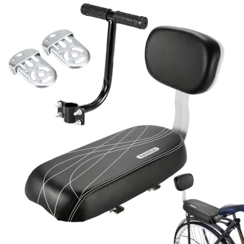 Cojín de asiento de bicicleta para niños con marco de aleación resistente y agarre 2