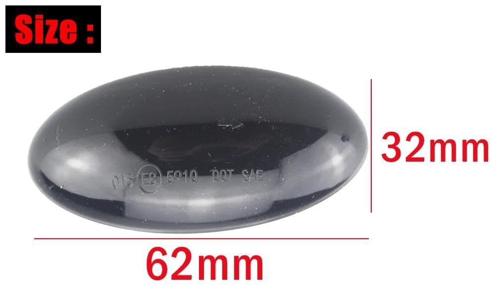Conjuntos Luces Señalización Automóviles Para Peugeot 307 206 207 407 107 2 Uds Indicador Lateral Dinámico Señal Giro Fluctuante Intermitente Secuencial Accesorios Para Coche Luz Señal Giro Luces Indi