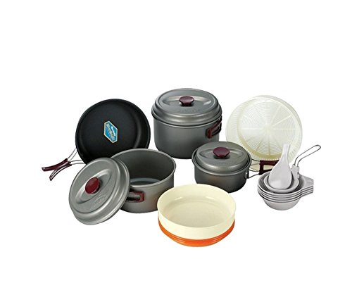 Kovea Outdoor Indoor Camp Kitchen Cookware Set 18 Pieces Grey Aluminum 207 x 207 x 183mm product thumbnail 2