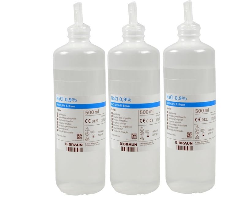 3 flaconi soluzione fisiologica NaCl 0,9% 500 ml sodiocloruro sodio cloruro