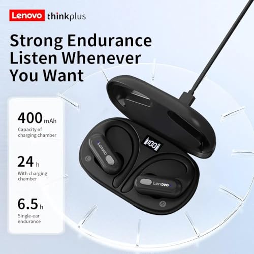 BEARTAIN Fone de Ouvido XT60 Esportivo Bluetooth 5.3 Sem Fio TWS À Prova D'água HiFi Com Cancelamento De Ruído Microfone Para LED Display- preto