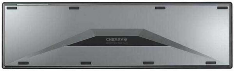 CHERRY DW 9500 SLIM, Wireless Keyboard and Mouse, International Layout (QWERTY), Bluetooth or Radio Connection, Flat Design, Rechargeable, Ergonomic Right Mouse, Black Grey