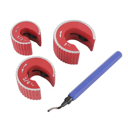 1 2in 3 4in 1in Copper Pipe Cutter Set, Metal Tubing Cutters Kit, Copper Tubing Cutter Set, with Portable Storage Case, for Automobile Brake Lines Cooling Lines