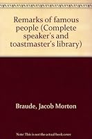 Remarks of Famous People B0007FYEAK Book Cover