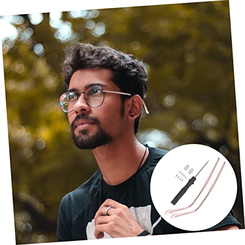 Mobestech Universal Glasses Replacement Arms Metal Eyeglasses Legs with Nonslip Design Lightweight Comfortable Eyewear Repair Parts for Broken Frames