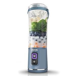 Ninja Blast Portable Blender, 530ml, Leakproof Lid & Sip Spout, Powerful Cordless Mini Blender, Rechargeable, Portable Smoothies, Protein Shakes, Blends Ice & Frozen Fruit, Denim Blue, BC151UKNV